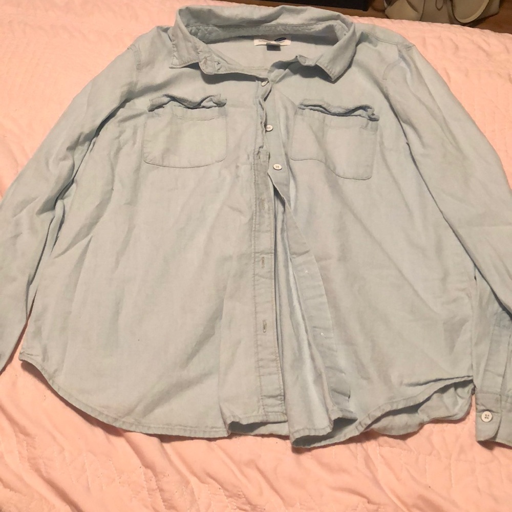 Denim button down
